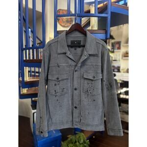 Junk de Luxe Grey Distressed Jacket (XL)